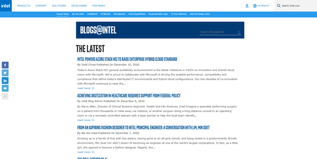 Link building for Small Business: The Ultimate Guide (2021) Intel, a tech giant, has its own dedicated blog for link building