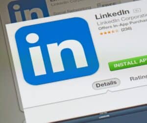 Installing LinkedIn Social Media App on Phone