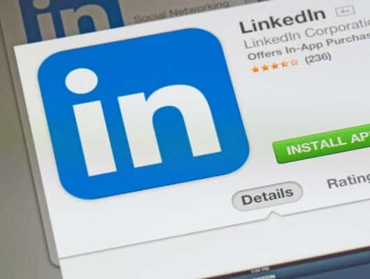 Installing LinkedIn Social Media App on Phone